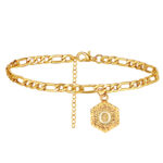 O1CN01Ae7EQS2Hef0qfy5VT_3843369176-0-cib.jpg New cross-border summer anklet European and American creative hexagonal letter A copper foot ornaments stainless steel fashion accessories