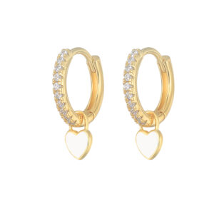 European and American ins wind S925 heart-shaped love earrings earrings earrings dripping oil cartilage earrings earrings earrings holiday gift