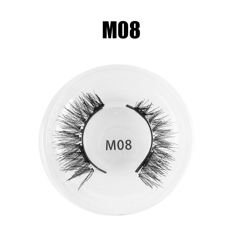 Magnetic false eyelashes set one pair magnetic magnet false eyelashes natural thick false eyelashes quantum eyelashes flatness