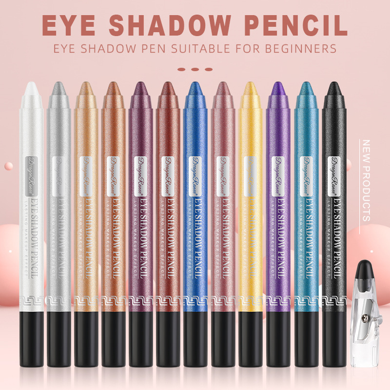 Pearlescent Eyeshadow Pen with Sharpener, Metallic Luster