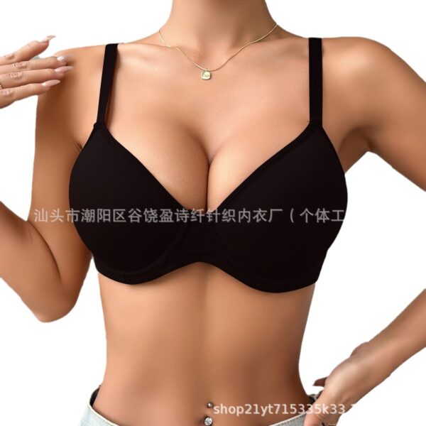 European and American cross-border temu specializes in summer thin push-up bras that support side breasts, prevent sagging, and provide shaping.