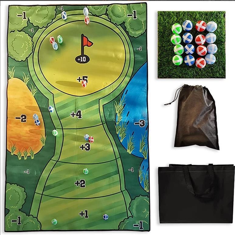 Improves Golf Practice with Flannel Hitting Mat & Balls Set Improves Golf Practice with Flannel Hitting Mat & Balls Set