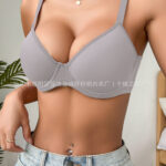 European and American cross-border temu specializes in summer thin push-up bras that support side breasts, prevent sagging, and provide shaping.