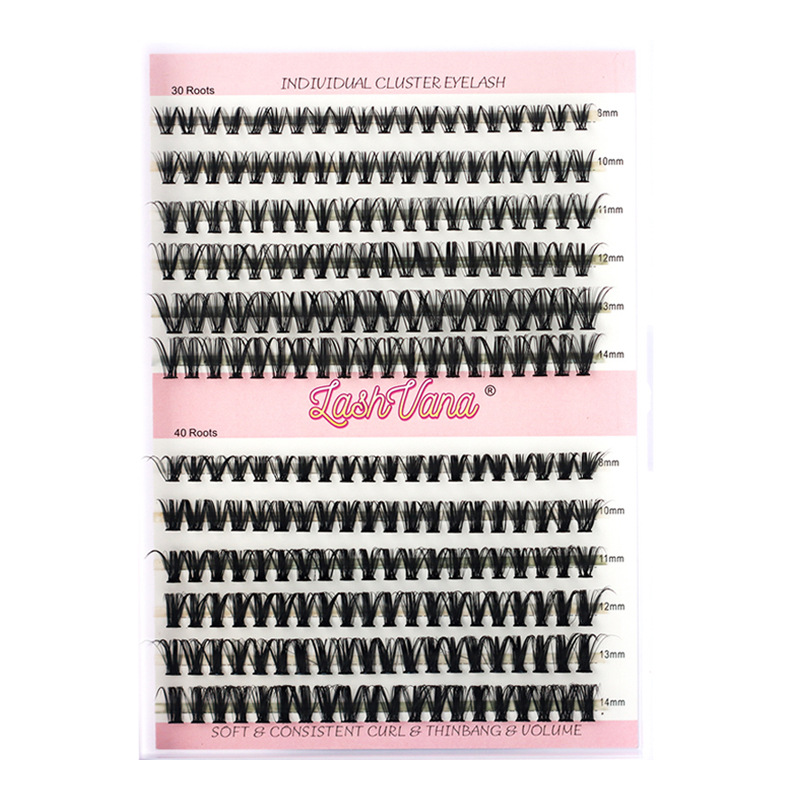 Natural Single Cluster False Eyelashes DIY Extension Set