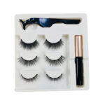Wholesale cross-border European and American new glue-free magnets with clip eyelashes set mama style invisible magnetic false eyelashes