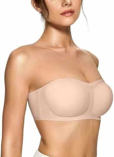 OEAK Womens Strapless Bras Push Up Bandeau Bra Non Slip Wire OEAK Womens Strapless Bras Push Up Bandeau Bra Non Slip Wire