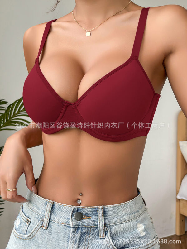 European and American cross-border temu specializes in summer thin push-up bras that support side breasts, prevent sagging, and provide shaping.