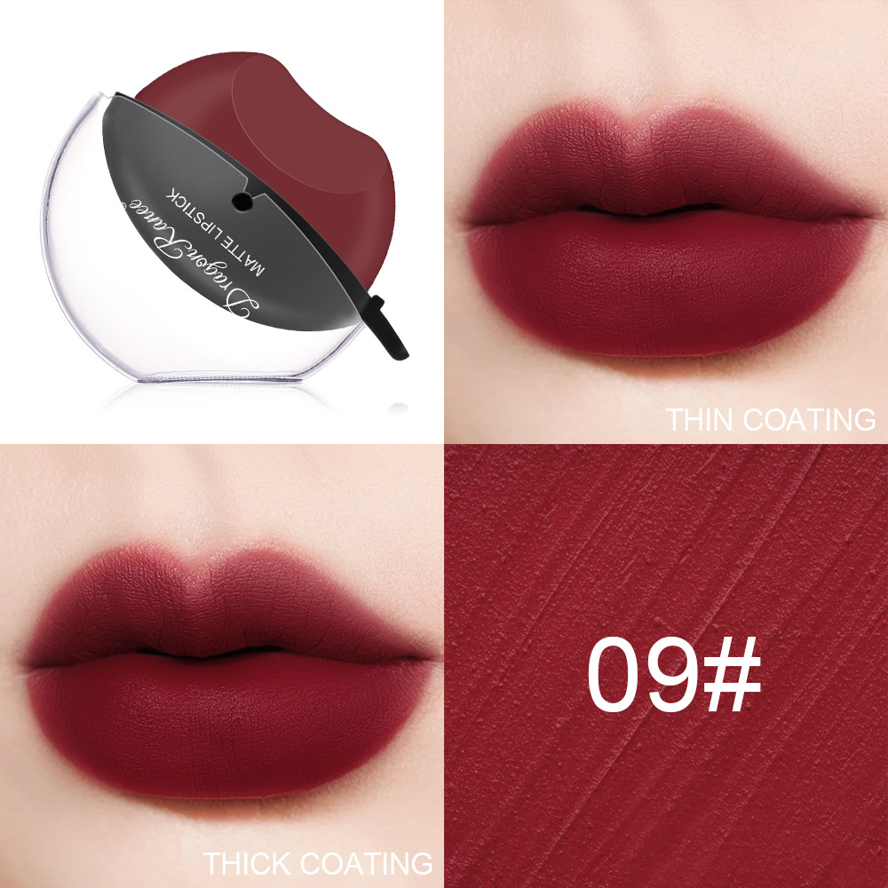 Sip into makeup lazy lip lipstick lipstick is not easy to fade matte makeup effect matte lipstick big red lipstick