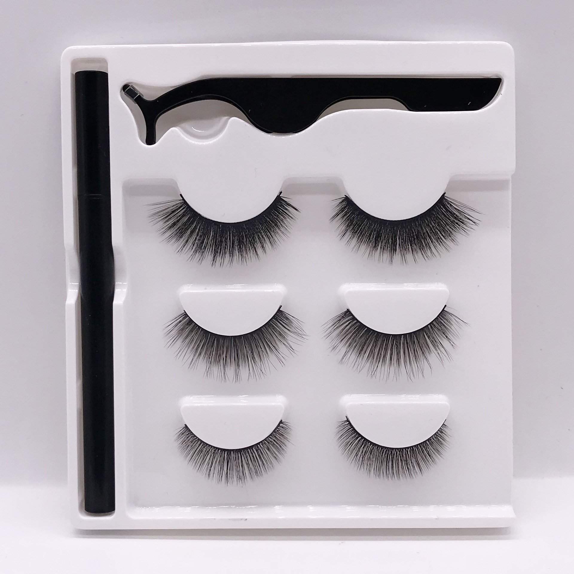 Self-Adhesive Eyeliner False Lashes 3-Pair Set, Soft Self-Adhesive Eyeliner False Lashes 3-Pair Set, Soft