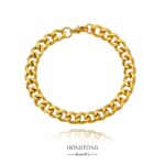 Electroplated Cuban Woven Bracelet Chain with 5 mm Width