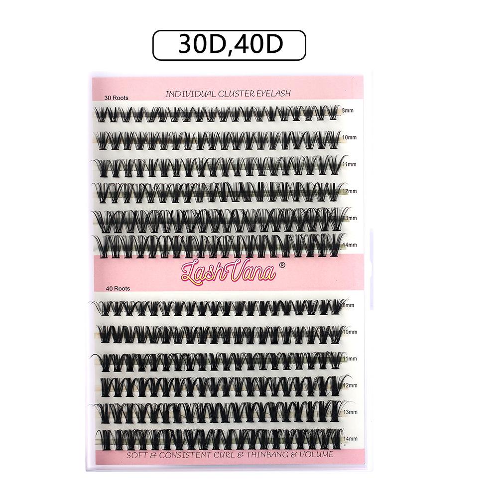 Natural Single Cluster False Eyelashes DIY Extension Set