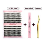 Natural Single Cluster False Eyelashes DIY Extension Set