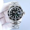 Stainless steel, black face, black ring, five-bead band