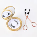 Magnetic glue-free three-magnet false eyelashes set with clips collection one pair of reusable magnetic false eyelashes