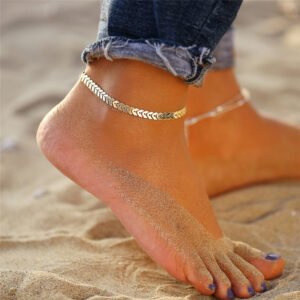European and American new fashion anklet women's creative combination beach anklet jewelry Rhinestone multilayer foot ornaments beach anklet