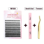 Natural Single Cluster False Eyelashes DIY Extension Set