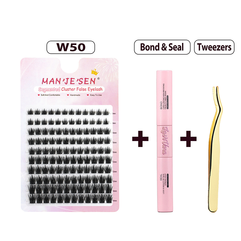 Natural Single Cluster False Eyelashes DIY Extension Set