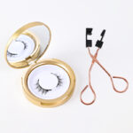 Magnetic glue-free three-magnet false eyelashes set with clips collection one pair of reusable magnetic false eyelashes