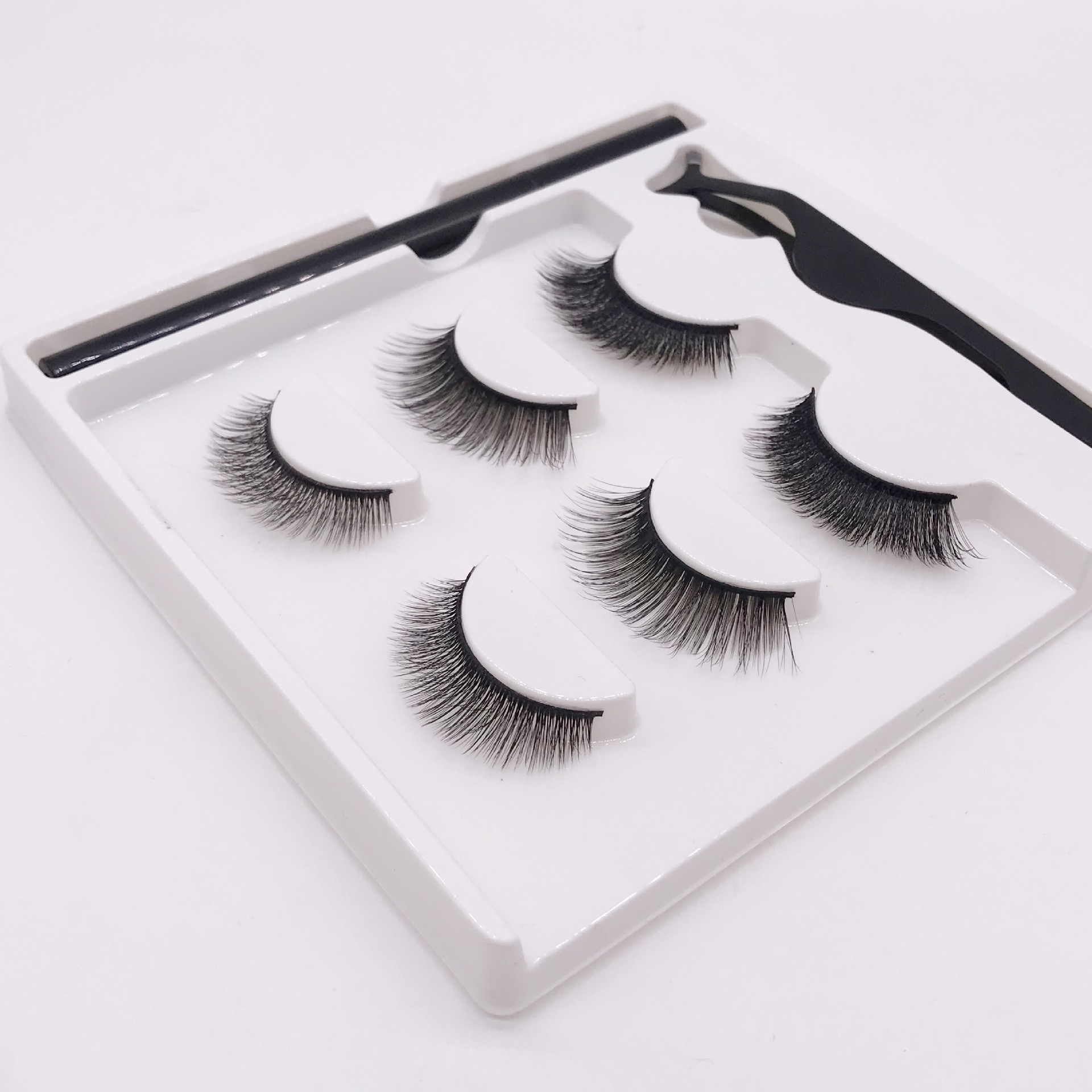 Self-Adhesive Eyeliner False Lashes 3-Pair Set, Soft Self-Adhesive Eyeliner False Lashes 3-Pair Set, Soft