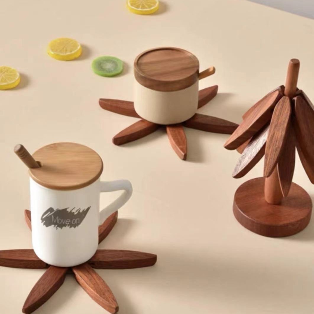 Anti-Scalding Heat-Resistant Solid Wood Coaster - Irregular Anti-Scalding Heat-Resistant Solid Wood Coaster - Irregular