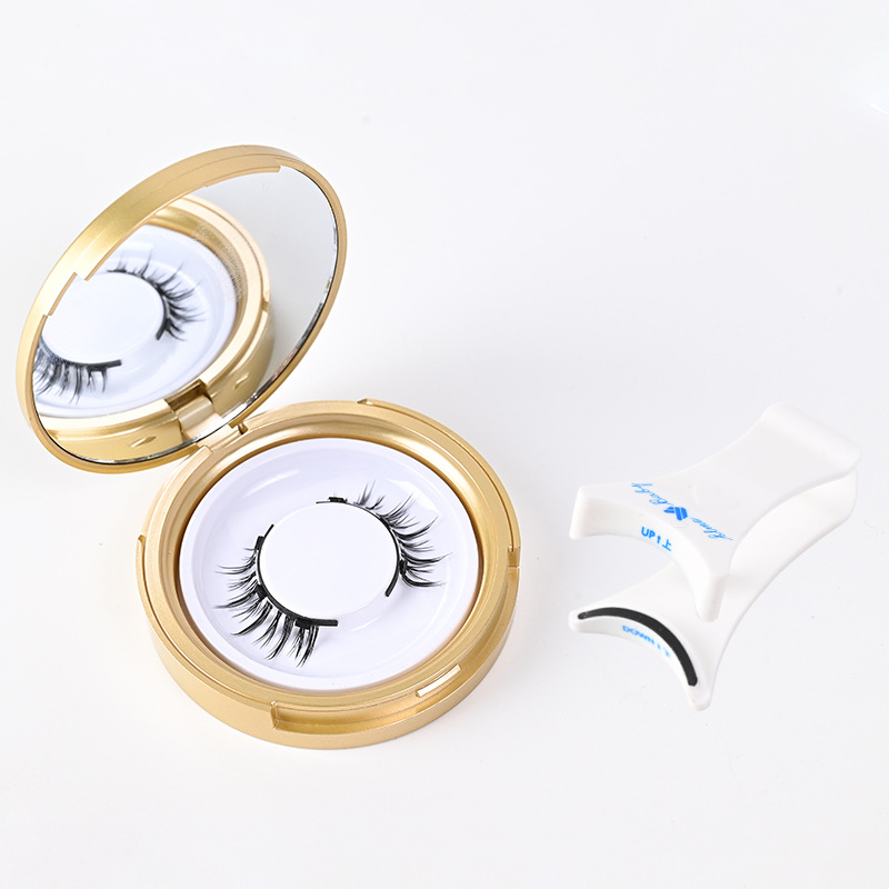 Magnetic glue-free three-magnet false eyelashes set with clips collection one pair of reusable magnetic false eyelashes