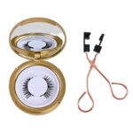 Magnetic glue-free three-magnet false eyelashes set with clips collection one pair of reusable magnetic false eyelashes