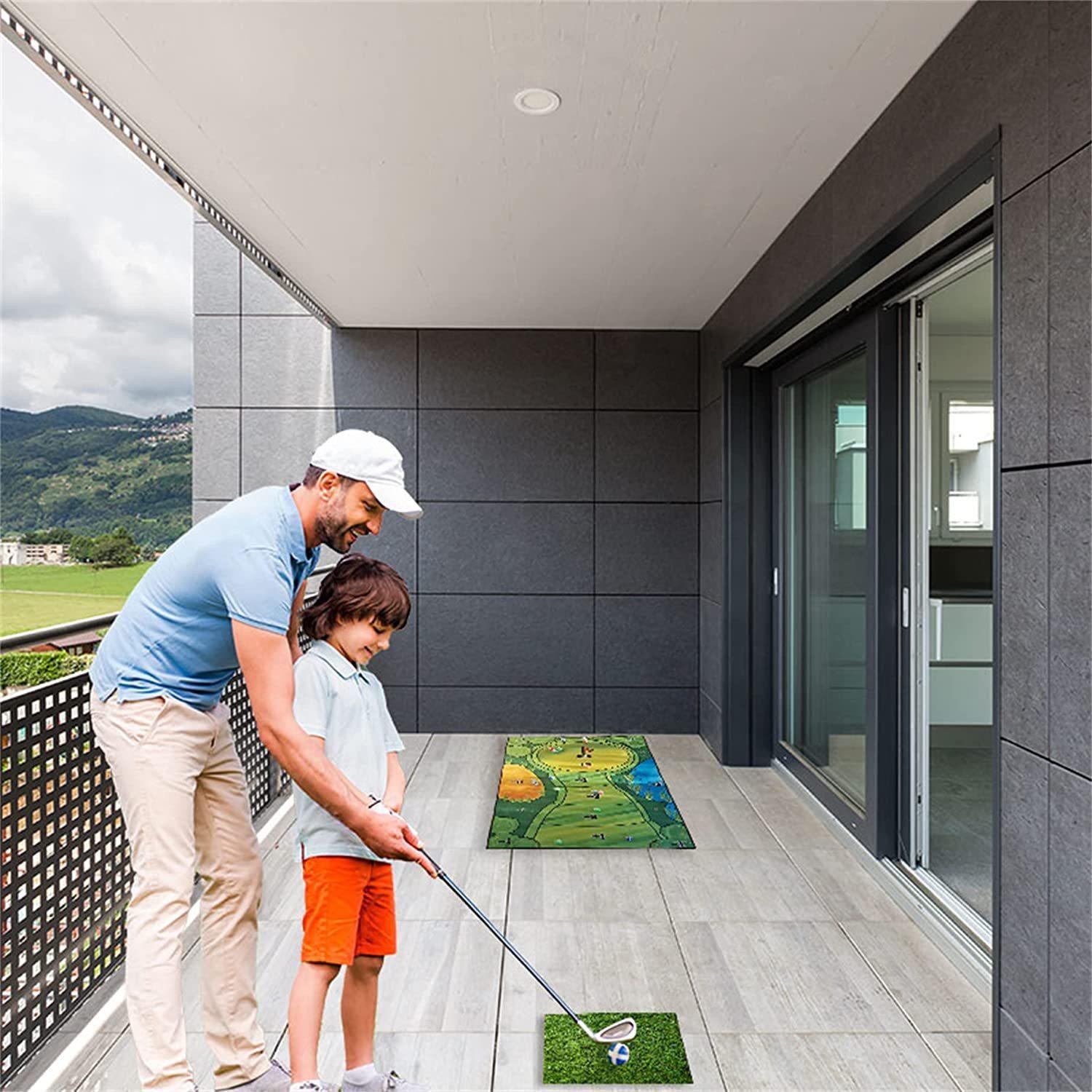 Improves Golf Practice with Flannel Hitting Mat & Balls Set Improves Golf Practice with Flannel Hitting Mat & Balls Set