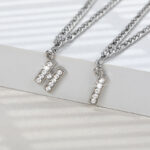 O1CN01Jldfx21E3bzSz4dVI_2211909900296-0-cib.jpg European and American simple micro-inlaid zircon stainless steel chain letter couple anklet 26 English letter pendant anklet