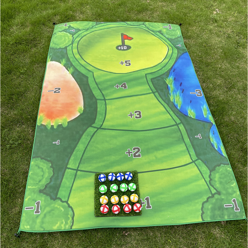 Improves Golf Practice with Flannel Hitting Mat & Balls Set Improves Golf Practice with Flannel Hitting Mat & Balls Set