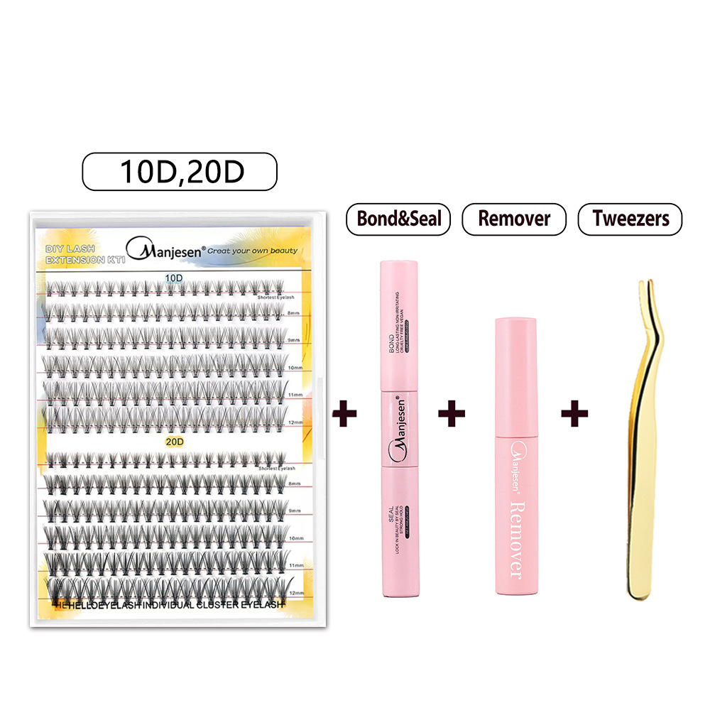 Natural Single Cluster False Eyelashes DIY Extension Set