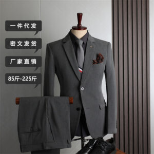 Black Slim Fit Men’s Suit for Weddings, Four Seasons Work