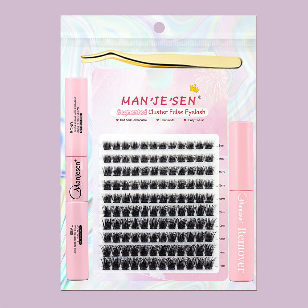 Natural Single Cluster False Eyelashes DIY Extension Set