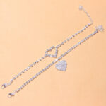 Shiny Rhinestone Love Anklet Set for Gold or Silver