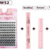 W52+double-headed glue+remover+pink tweezers
