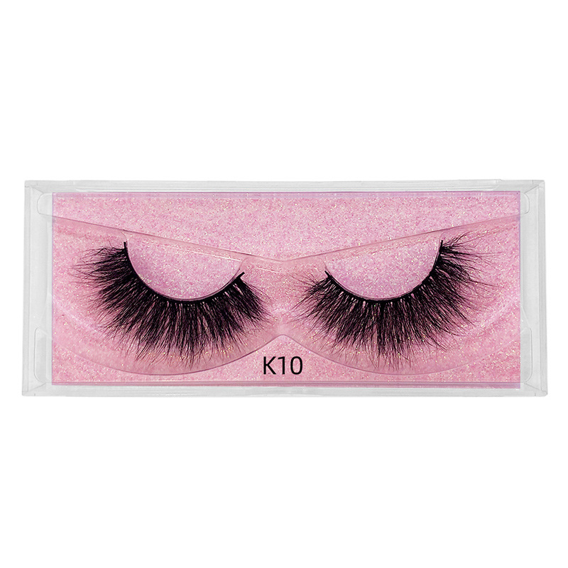 New product 5d mink hair fried false eyelashes natural thick style messy curled eyelashes K01-K12 pull-out box