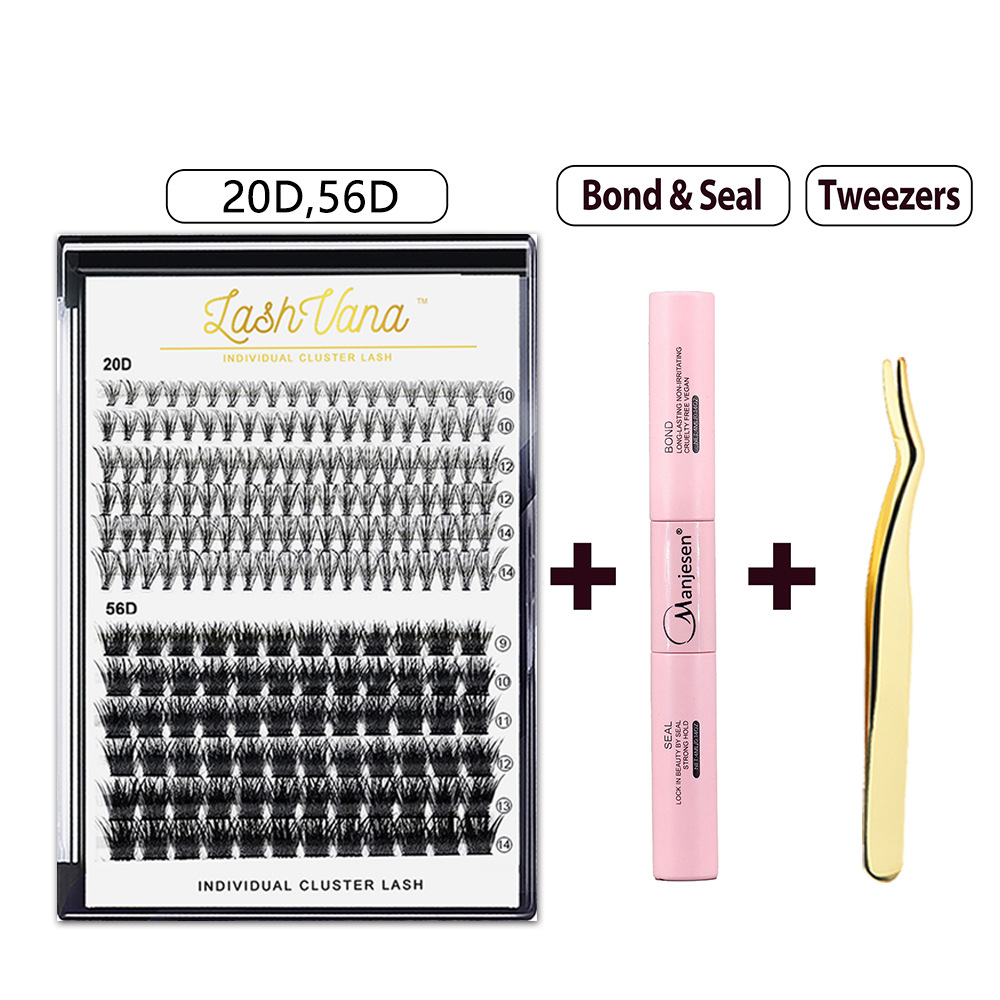 Natural Single Cluster False Eyelashes DIY Extension Set