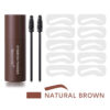 Natural Finish Eyebrow Powder Pencil Set - Dark Brown Natural Finish Eyebrow Powder Pencil Set - Dark Brown