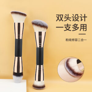Double-Ended Angled Foundation Brush with Synthetic Bristles