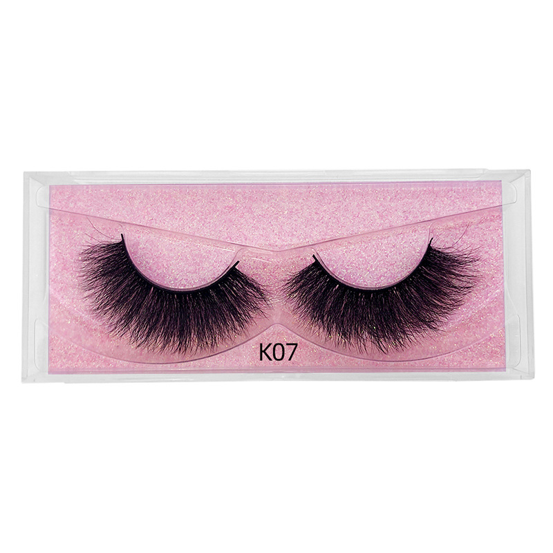New product 5d mink hair fried false eyelashes natural thick style messy curled eyelashes K01-K12 pull-out box