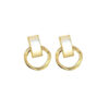 Statement Retro Geometric Earrings with 925 Silver Needles