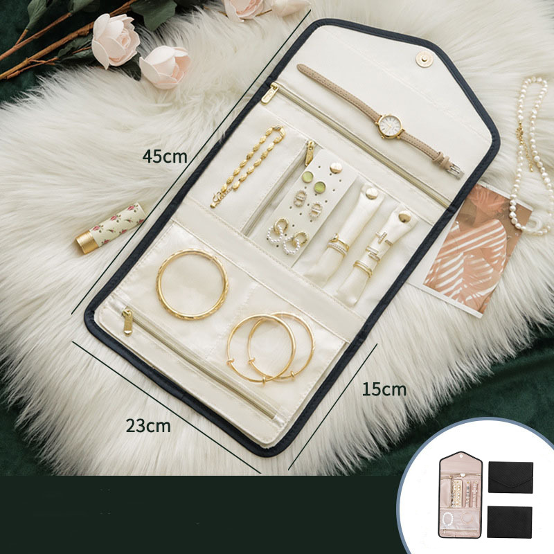 Fashion Portable Jewelry Bag High-end Jewelry Storage Bag Necklace Earrings Earrings Earrings Earrings Bracelets Rings Exquisite Jewelry