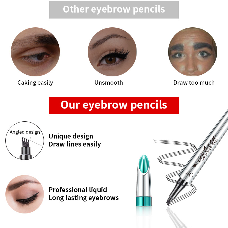 Waterproof Non-Fading Eyebrow Pencil for Natural-Looking 4-Fork Hairlines (1 g) Waterproof Non-Fading Eyebrow Pencil for Natural-Looking 4-Fork Hairlines (1 g)