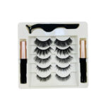 Wholesale cross-border European and American new glue-free magnets with clip eyelashes set mama style invisible magnetic false eyelashes