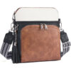 Retro-style fashionable women's bag, simple crossbody bag, printed wide shoulder strap, women's shoulder bag, messenger bag, small square bag, shell bag.