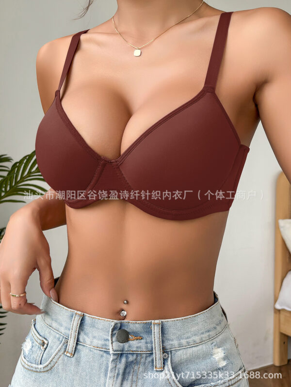 European and American cross-border temu specializes in summer thin push-up bras that support side breasts, prevent sagging, and provide shaping.