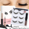 Magnet false eyelashes five magnet eyelashes cross-border hot sale glue-free self-absorbent magnetic eyelash glue eyelashes manufacturers spot
