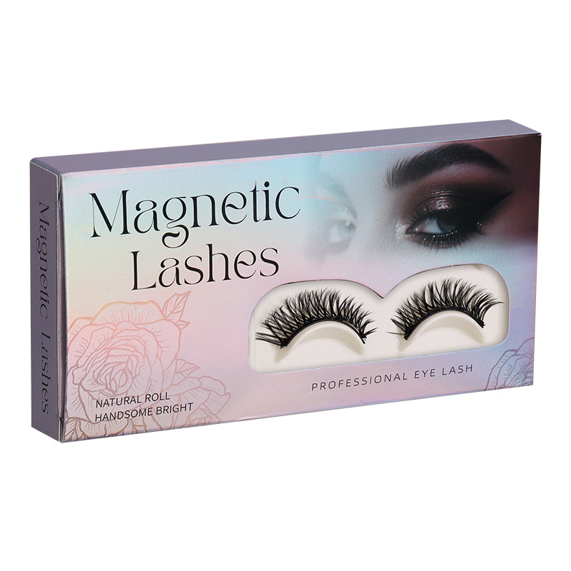 Thick Curled Magnetic False Eyelashes Set, No-Removal + Curler Box