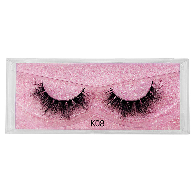 New product 5d mink hair fried false eyelashes natural thick style messy curled eyelashes K01-K12 pull-out box