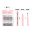 W55+double-headed glue+remover+pink tweezers