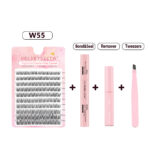 DIY Upper Eyelash Extension Kit with Thick Curly False Lashes